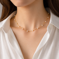 Soft Pearl Pendant Choker