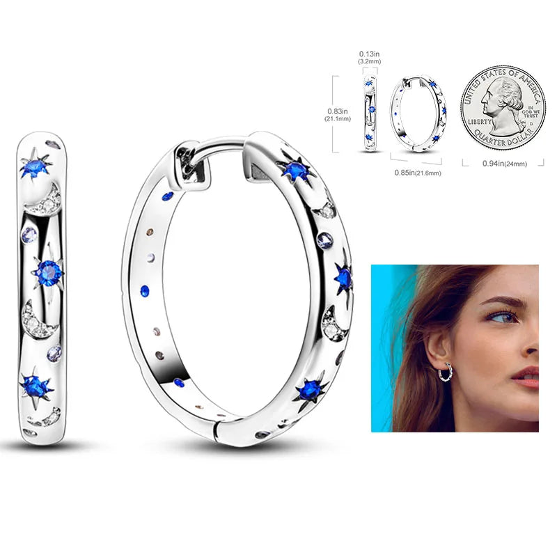 Shiny Earrings  925 Silver