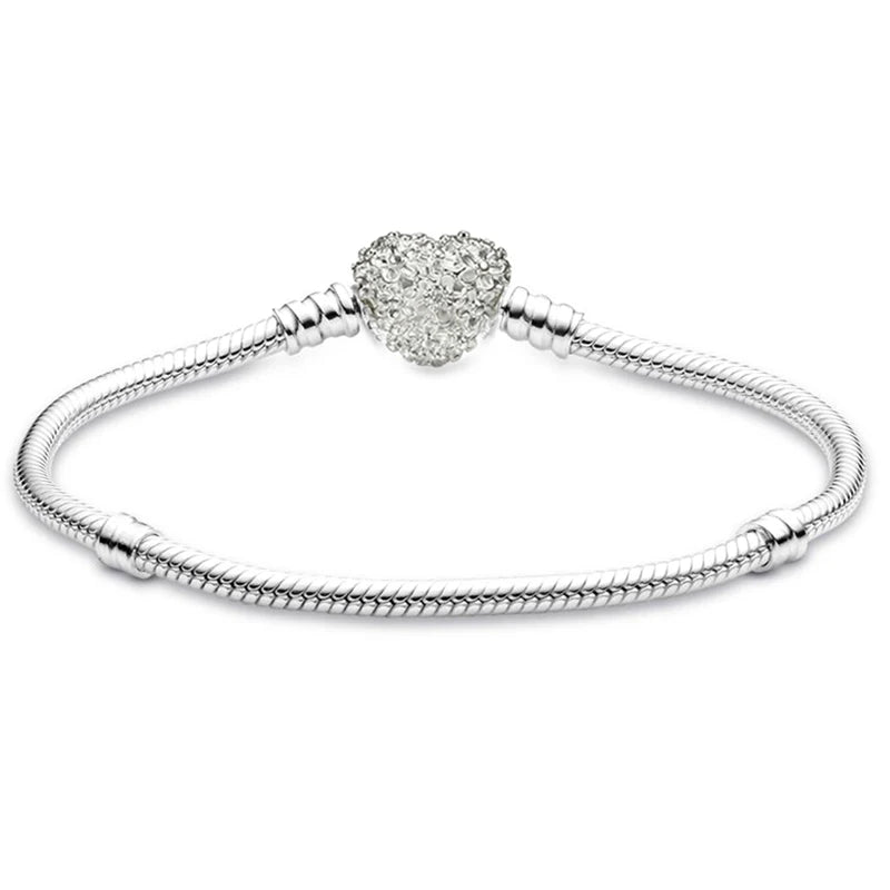 Silver Owl Heart Charm Jewelry