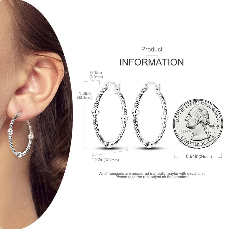 Shiny Earrings  925 Silver