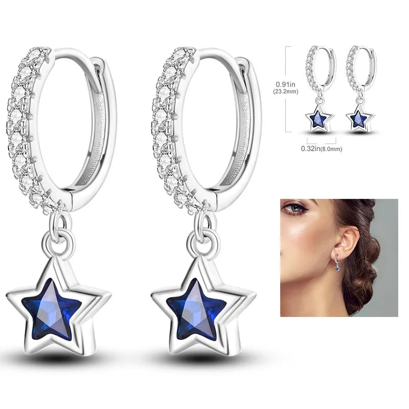 Shiny Earrings  925 Silver