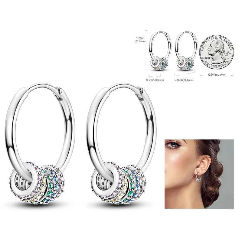 Shiny Earrings  925 Silver
