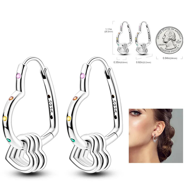 Shiny Earrings  925 Silver