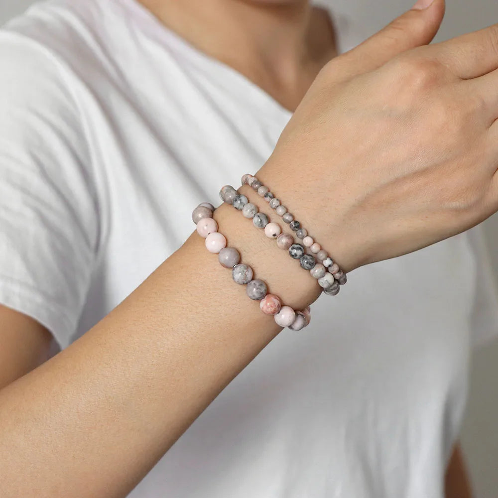 Set Natural Stone Beads Bracelet