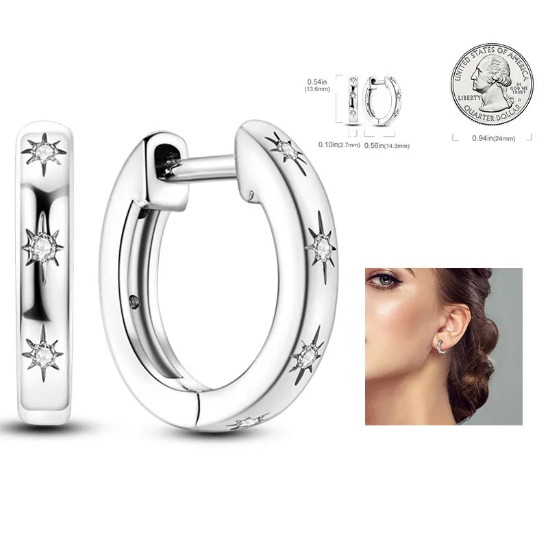 Shiny Earrings  925 Silver