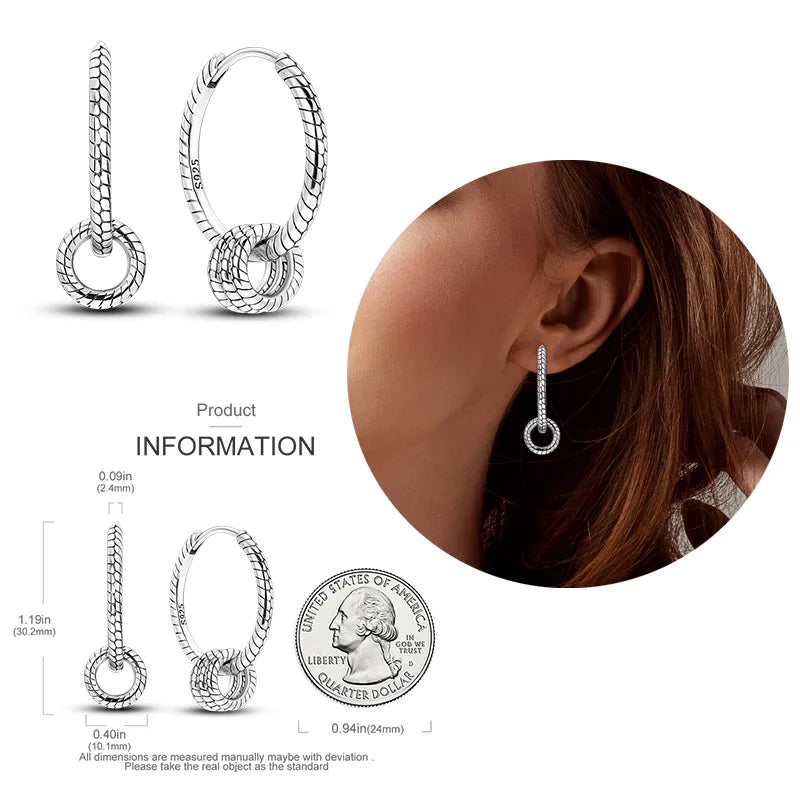 Shiny Earrings  925 Silver