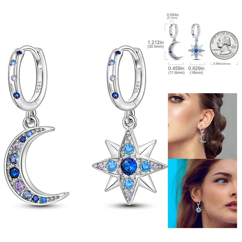 Shiny Earrings  925 Silver