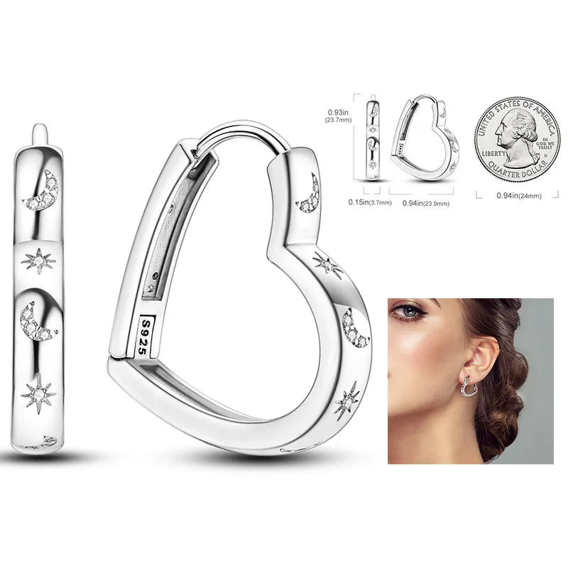 Shiny Earrings  925 Silver