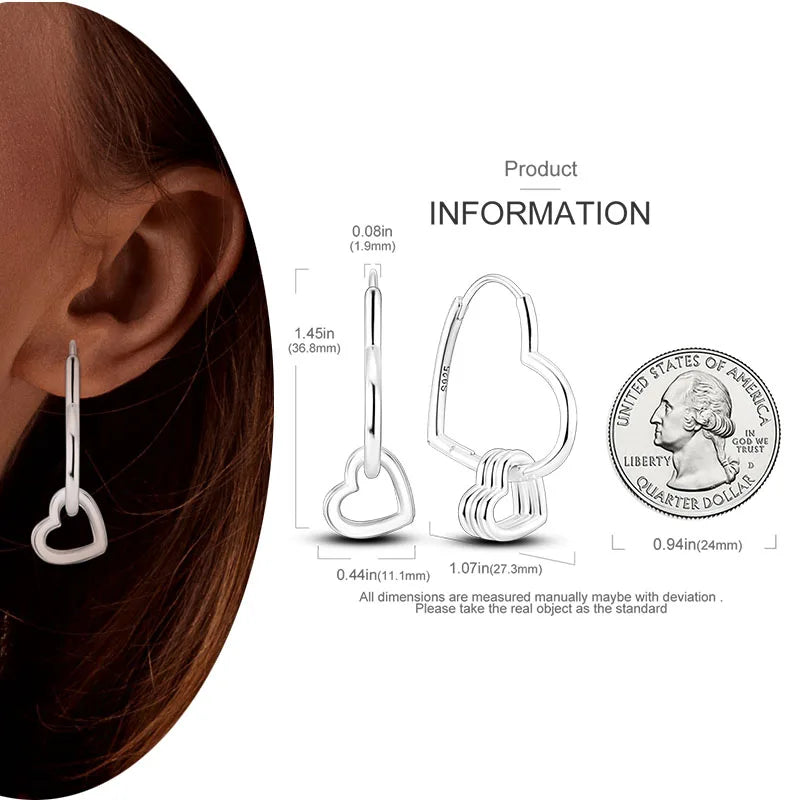 Shiny Earrings  925 Silver