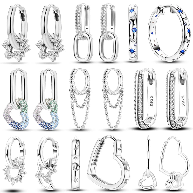 Shiny Earrings  925 Silver