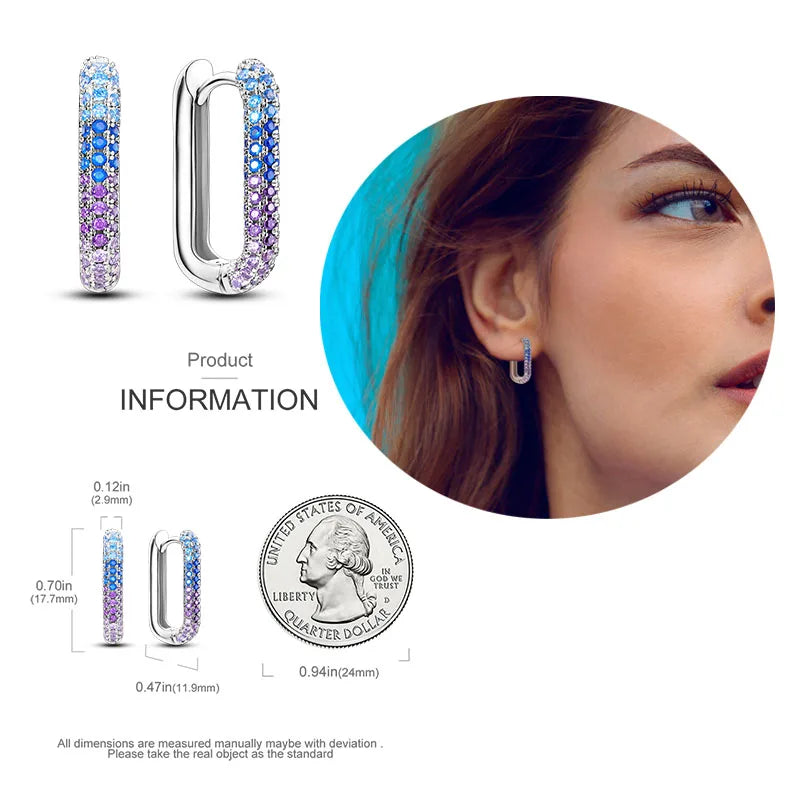 Shiny Earrings  925 Silver