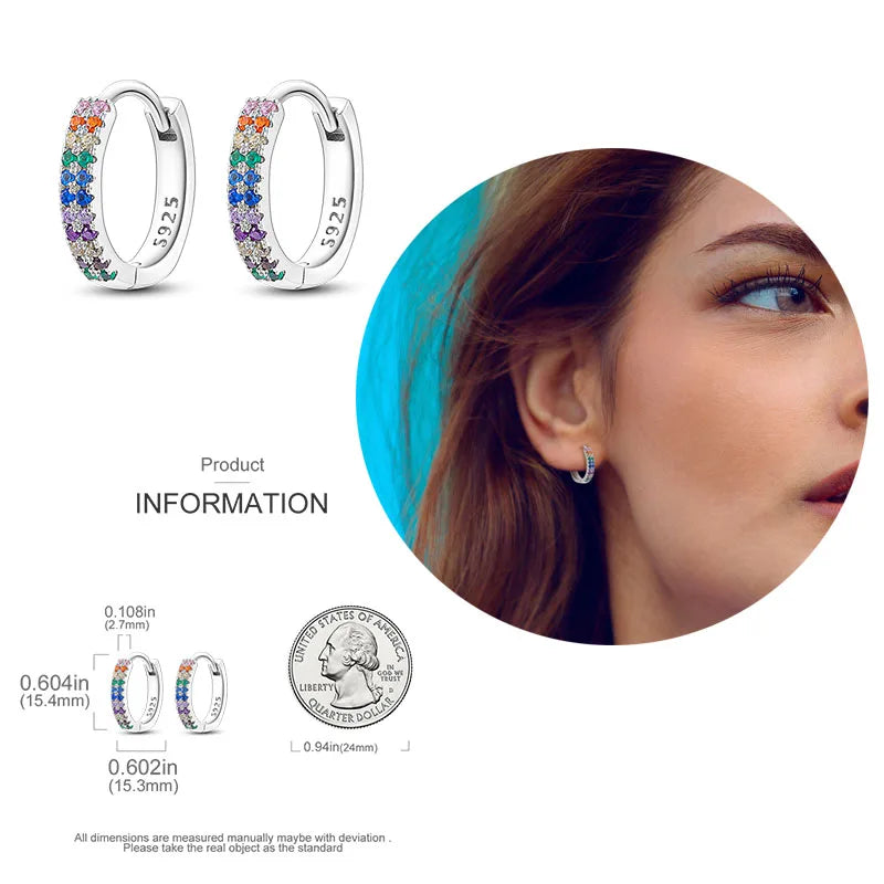 Shiny Earrings  925 Silver