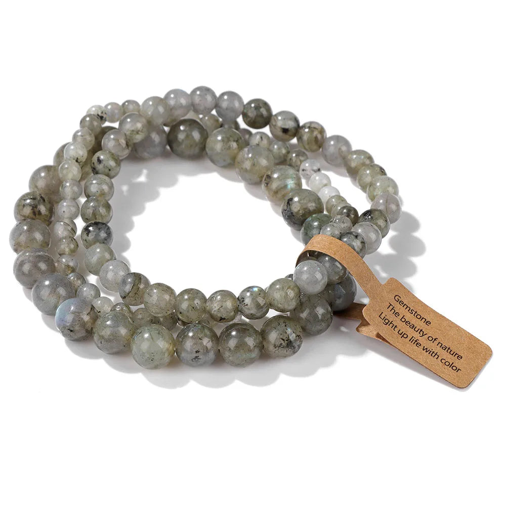 Set Natural Stone Beads Bracelet