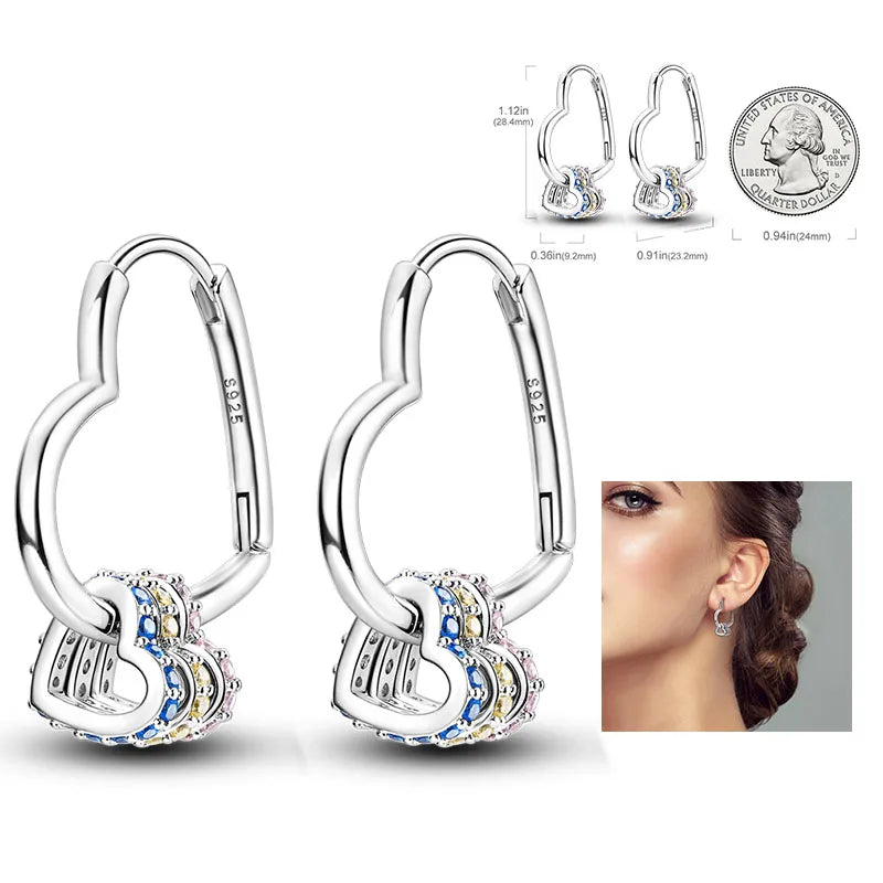 Shiny Earrings  925 Silver