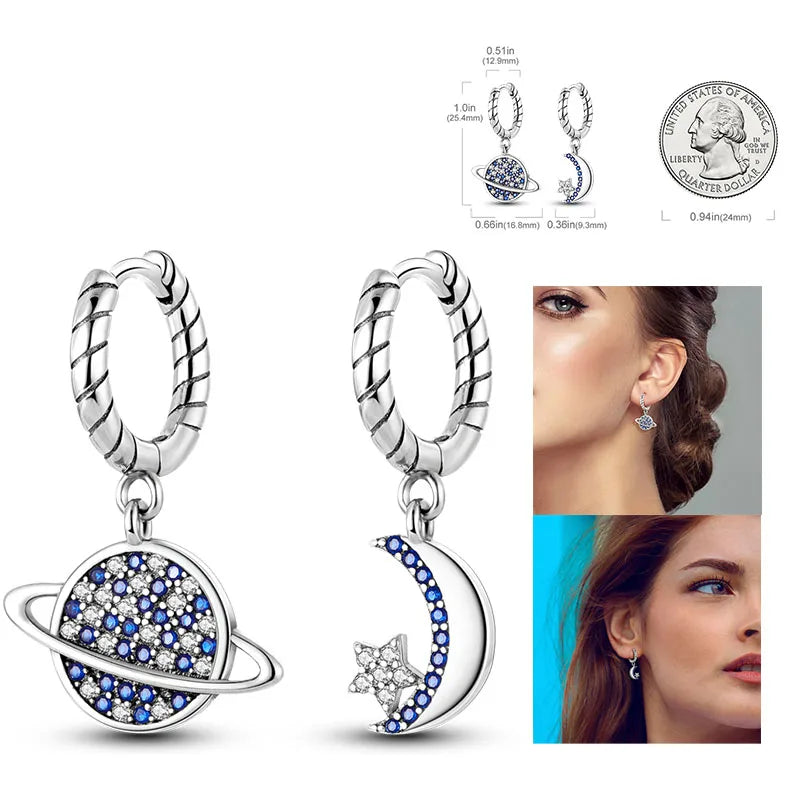 Shiny Earrings  925 Silver
