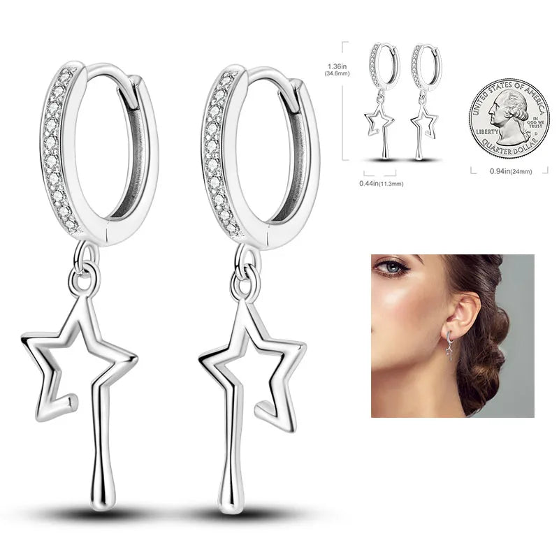 Shiny Earrings  925 Silver