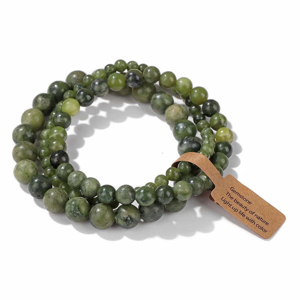 Set Natural Stone Beads Bracelet