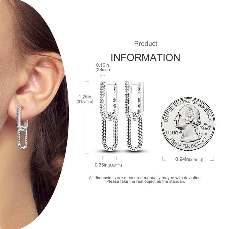 Shiny Earrings  925 Silver