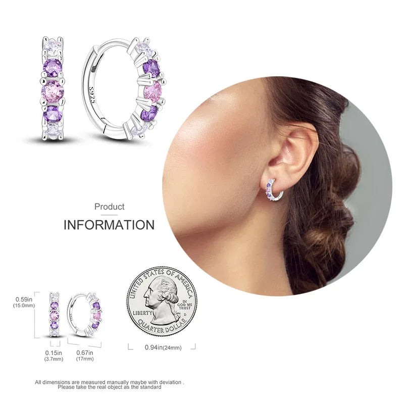 Shiny Earrings  925 Silver