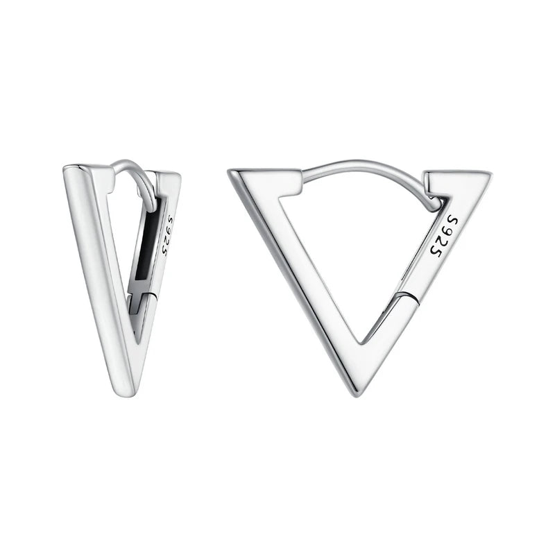 Triangle Earrings 925 Sterling Silver