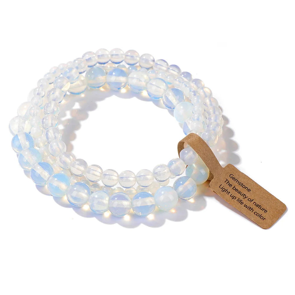 Set Natural Stone Beads Bracelet