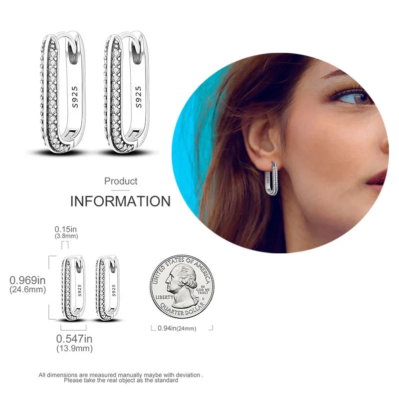 Shiny Earrings  925 Silver