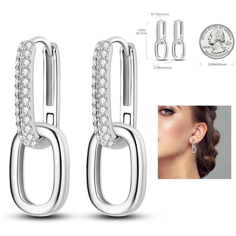 Shiny Earrings  925 Silver