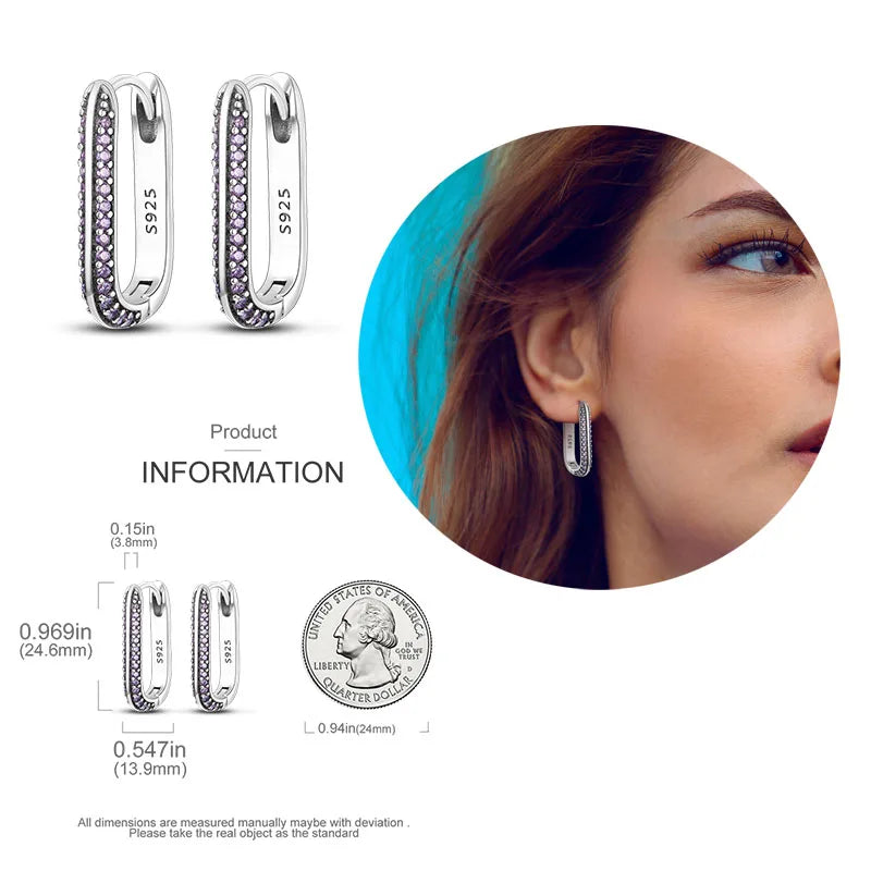 Shiny Earrings  925 Silver