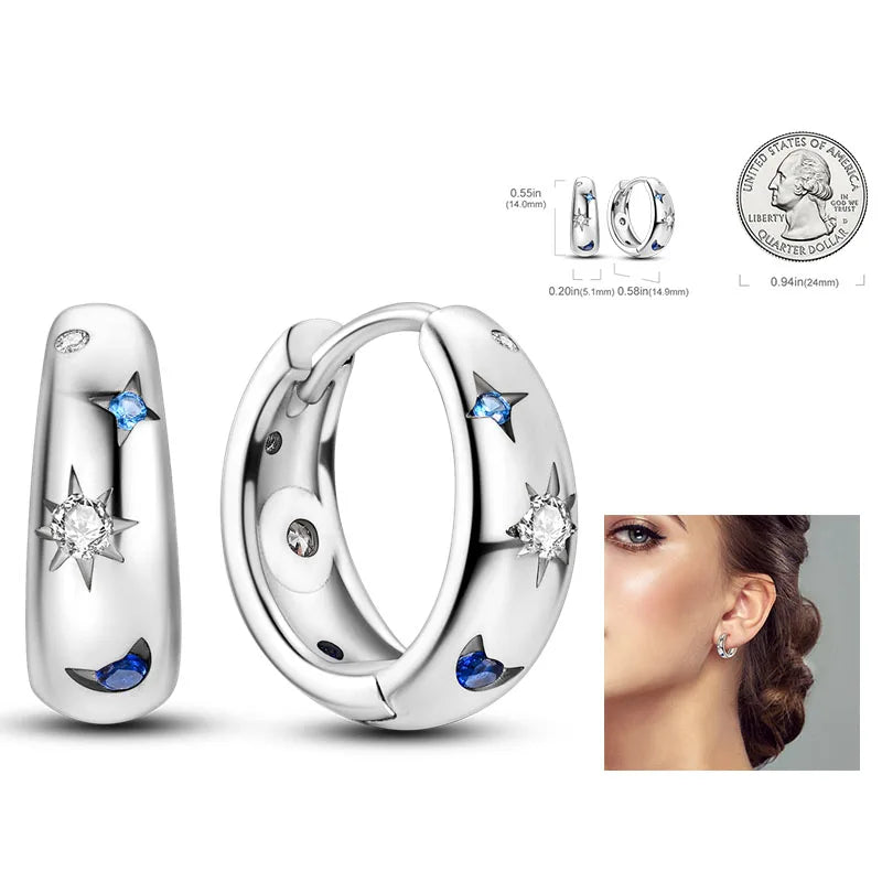 Shiny Earrings  925 Silver