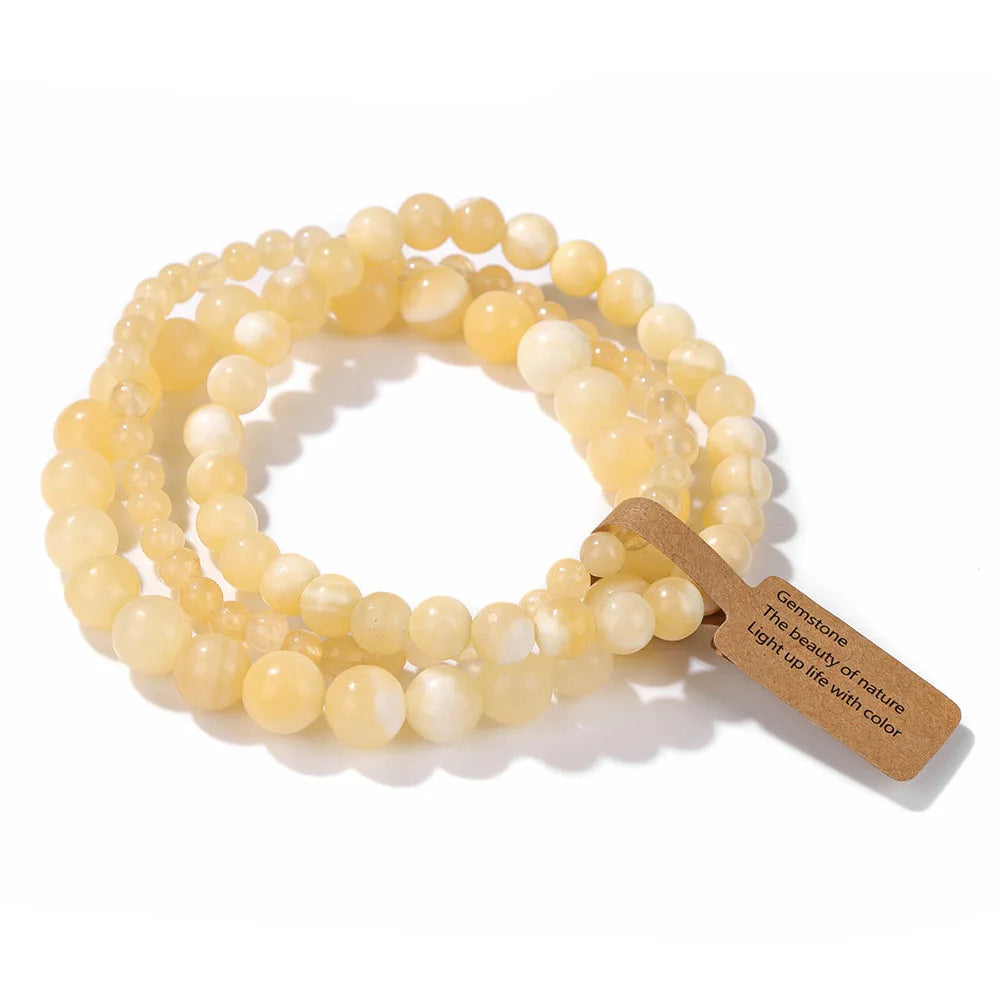 Set Natural Stone Beads Bracelet
