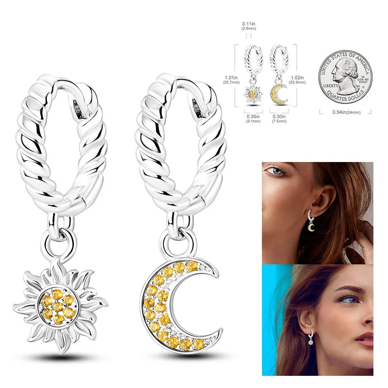 Shiny Earrings  925 Silver