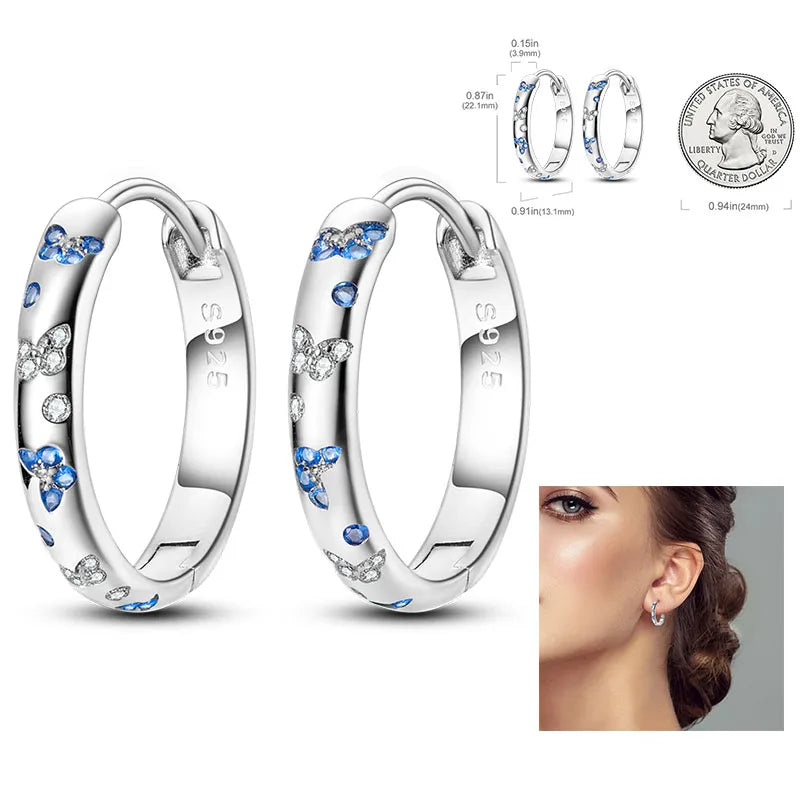 Shiny Earrings  925 Silver